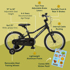 Retrospec Koda Plus Kids Bike for Boys & Girls Ages 4-6 Years - 16" Children's Bicycle, Adjustable Seat & Handlebars