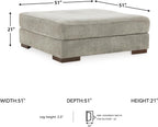 Signature Design by Ashley Bayless Modern Oversized Accent Ottoman, Gray