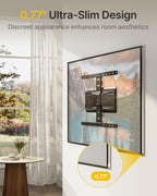 monTEK 0.77" Ultra Slim TV Wall Mount for 43-90 Inch TVs, Swivel & Tilt & Leveling & Extension Wall Mount TV Bracket with Articulating Dual Arms, Low Profile Full Motion tv Mount, 4X Weight Tested