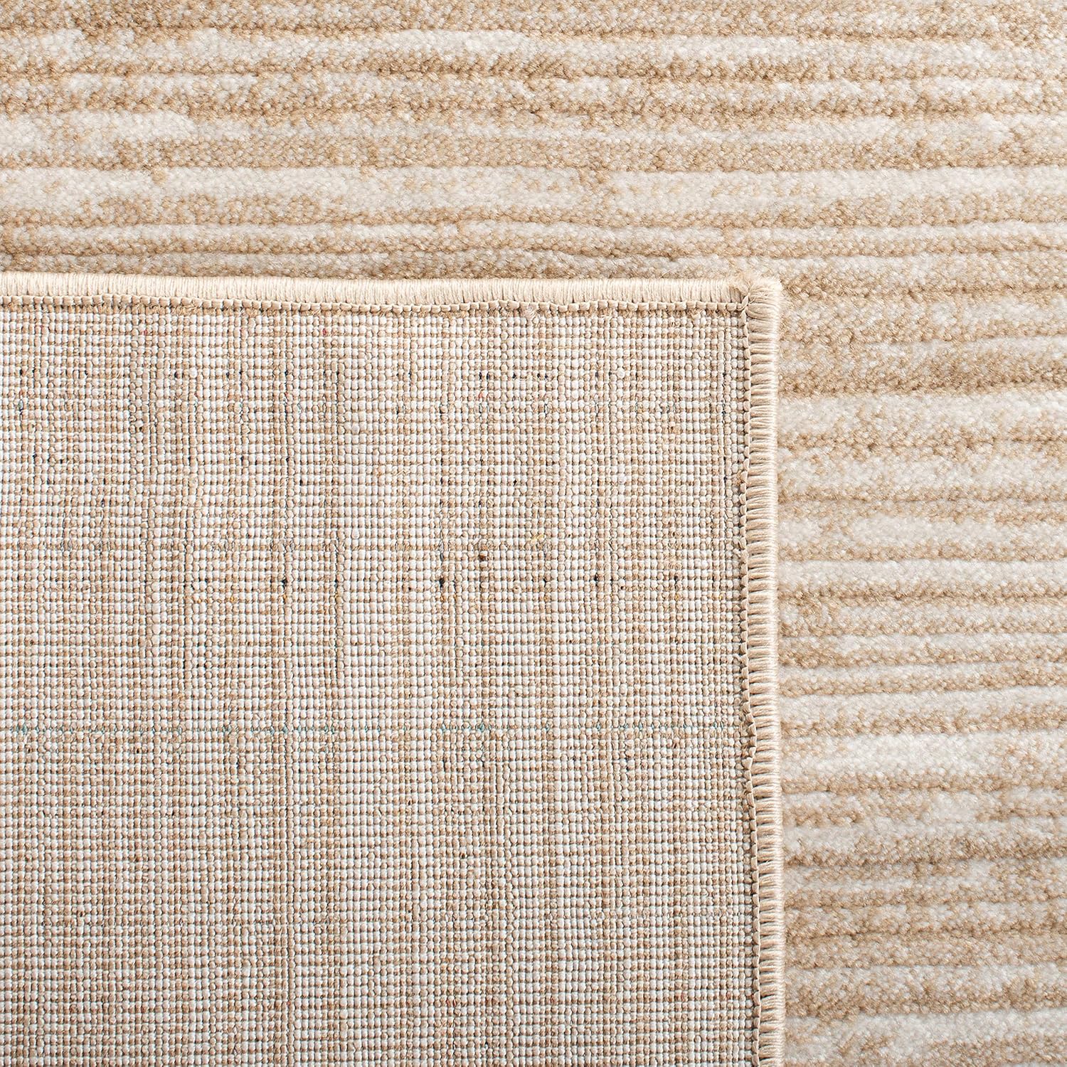 SAFAVIEH Vision Collection Area Rug - 9' x 12', Creme, Modern Ombre Tonal Chic Design, Non-Shedding & Easy Care, Ideal for High Traffic Areas in Living Room, Bedroom (VSN606F)