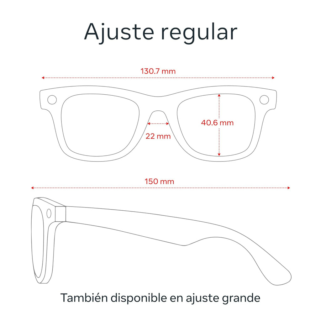 Ray-Ban Meta (Gen 1)  Wayfarer  Matte Black | Smart AI Glasses for Men  Women — 12 MP Camera  Open-Ear Speakers  Video Recording  Bluetooth — Polarized Gradient Graphite Lenses — Wearable Technology