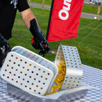 OuterMust 58,000 BTU Outdoor Fish Fryer with Baskets and Lid, 18 Qt. Propane Deep Fryer and 2 Inner Baskets, Ideal for Frying Fish, Chicken Wings, French Fries