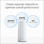 NETGEAR Orbi 770 Series Tri-Band WiFi 7 Mesh Network System (RBE773) - Router + 2 Satellite Extenders  Security Features  Up to 11Gbps  Covers up to 8 000 sq. ft.  100 Devices  2.5 Gig Internet Port