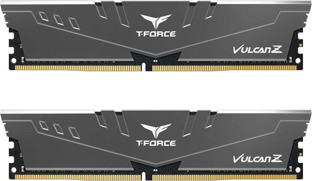 TEAMGROUP T-Force Vulcan Z DDR4 DRAM 16GB Kit (2x8GB) 3200MHz Desktop Memory Module (PC4-25600) CL16 Ram (Gray) - TLZGD416G3200HC16FDC01