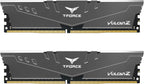 TEAMGROUP T-Force Vulcan Z DDR4 DRAM 16GB Kit (2x8GB) 3200MHz Desktop Memory Module (PC4-25600) CL16 Ram (Gray) - TLZGD416G3200HC16FDC01