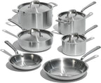 Made In Cookware | 10 Piece Stainless Steel Pot and Pan Set | 5 Ply Clad - Includes Stainless Steel Frying Pans, Saucepans, Saucier and Stock Pot W/Lid | Professional Cookware | Crafted in Italy