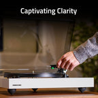 Fluance RT81+ Elite High Fidelity Vinyl Turntable Record Player  Audio Technica VM95E Cartridge  Anti-Resonant Platter  Acrylic Mat  Phono Preamp Wood Plinth Adjustable Isolation Feet - Natural Walnut