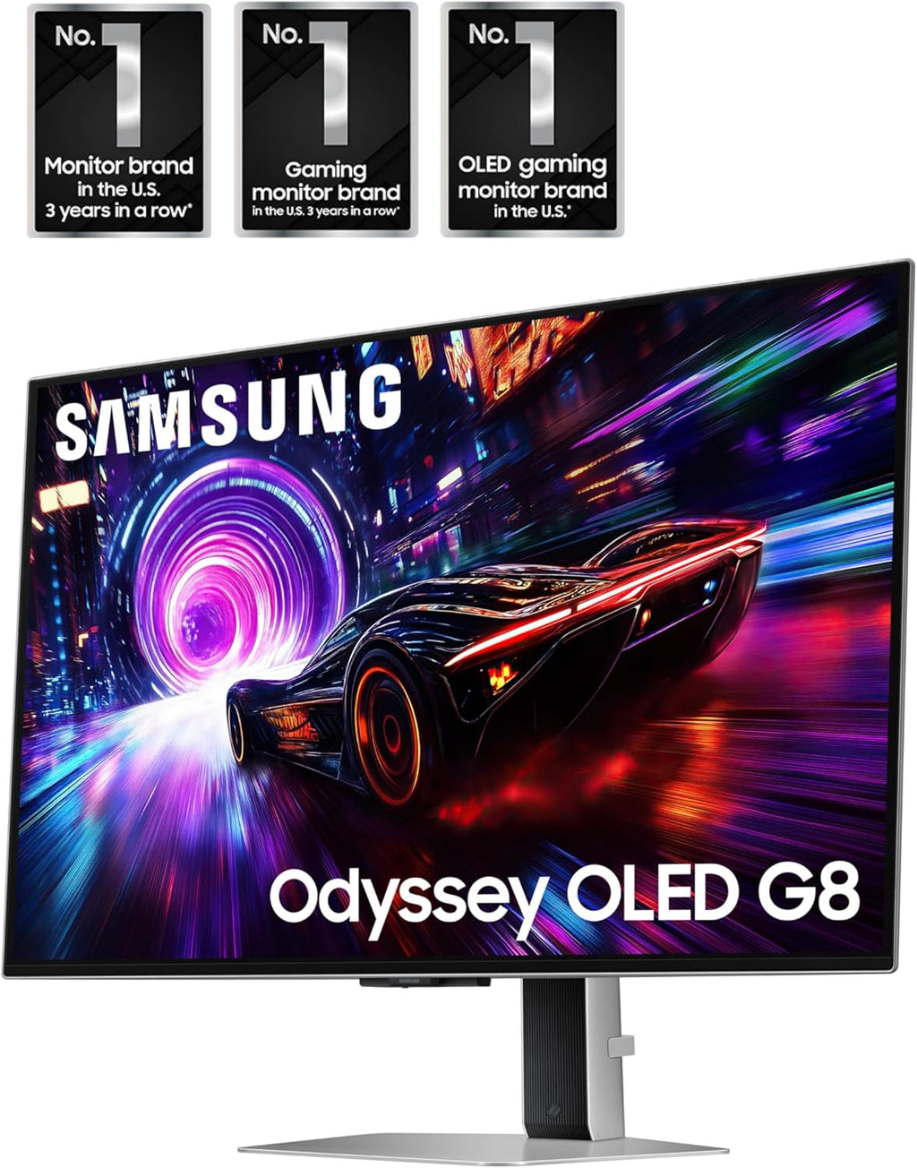 Samsung 32” Odyssey QD-OLED G8 (G81SF)  4K  240Hz  Gaming Monitor  0.03ms Response Time  DisplayHDR True Black 400  AMD FreeSync™ Premium Pro  G-Sync Compatibile  3 Yr Warranty  LS32FG810SNXZA  2025