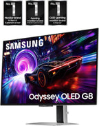 Samsung 32” Odyssey QD-OLED G8 (G81SF)  4K  240Hz  Gaming Monitor  0.03ms Response Time  DisplayHDR True Black 400  AMD FreeSync™ Premium Pro  G-Sync Compatibile  3 Yr Warranty  LS32FG810SNXZA  2025
