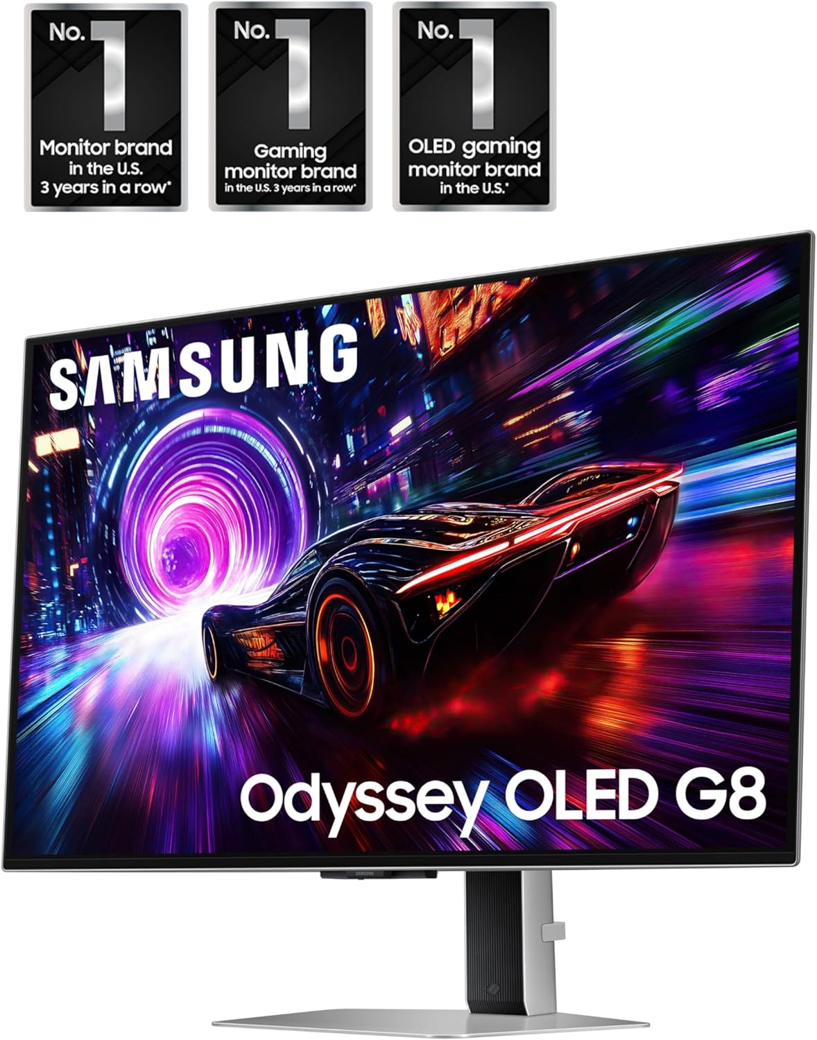 Samsung 32” Odyssey QD-OLED G8 (G81SF)  4K  240Hz  Gaming Monitor  0.03ms Response Time  DisplayHDR True Black 400  AMD FreeSync™ Premium Pro  G-Sync Compatibile  3 Yr Warranty  LS32FG810SNXZA  2025