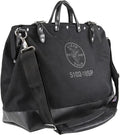 Klein Tools 510218SPBLK Tool Bag, Large 18-Inch Deluxe Canvas Tool Bag and Organizer with 13 Pockets and Shoulder Strap, Black
