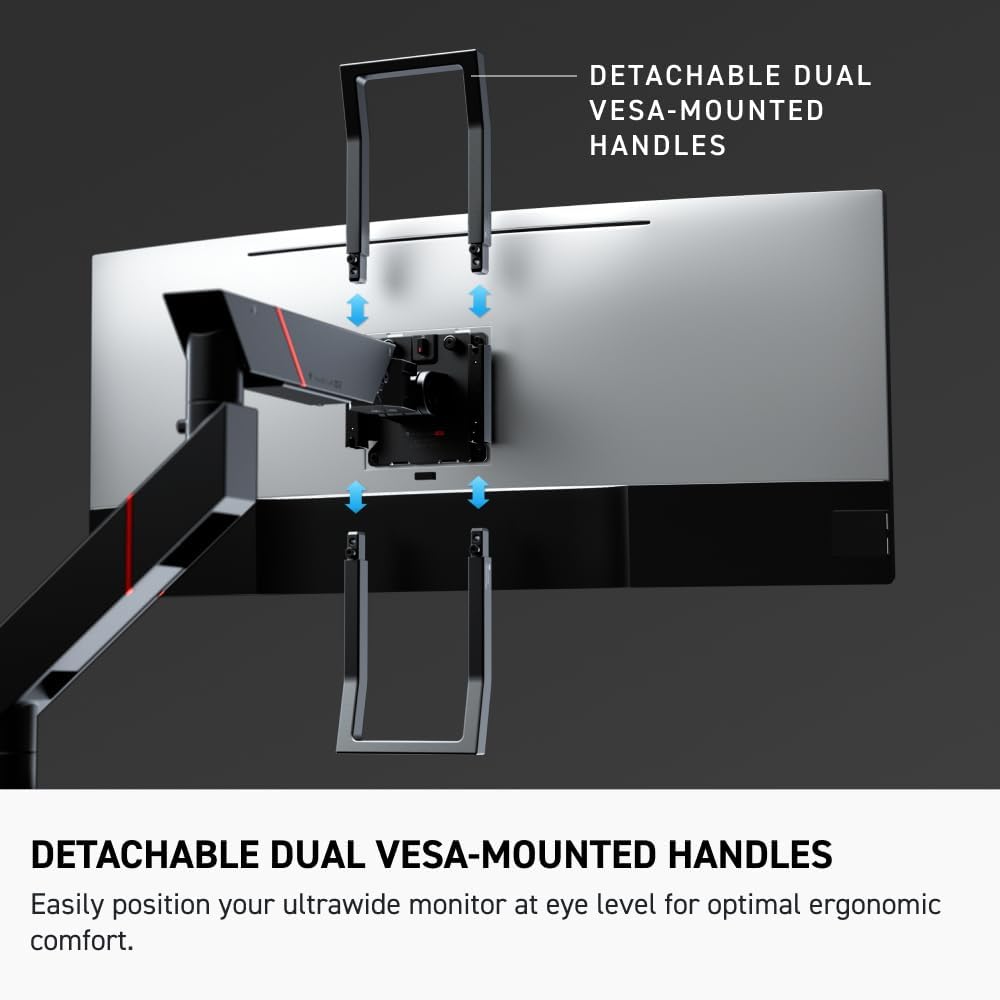 Secretlab Magnus Monitor Arm (Heavy Duty Edition) - Designed for Ultrawide Monitors - Up to 57 inches  18 to 35lbs - Includes Heavy-Duty tilt Pivot