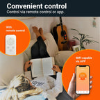 Könighaus 800W Smart Dual Space Heater – Wall heater and mobile use – WiFi App Control & Remote – Includes Towel Rack, Stand Feet & Mounting Kit – Color: White