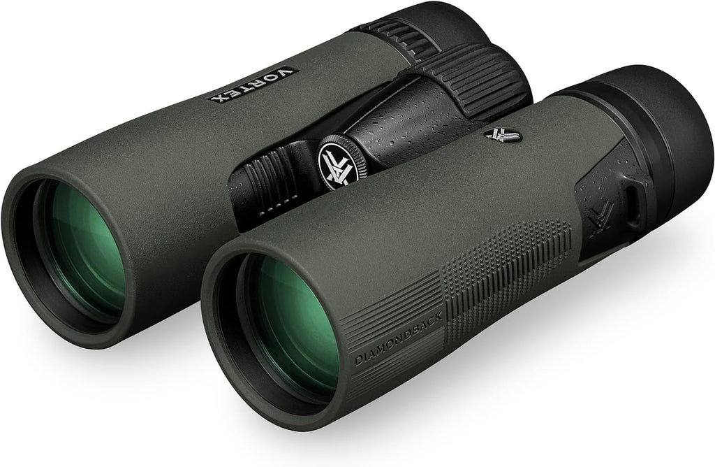 Vortex Optics Diamondback HD 10x42 Binoculars - HD Optical System  Non-slip Grip  Waterproof  Fogproof  Shockproof  Included GlassPak - Unlimited  Unconditional Warranty