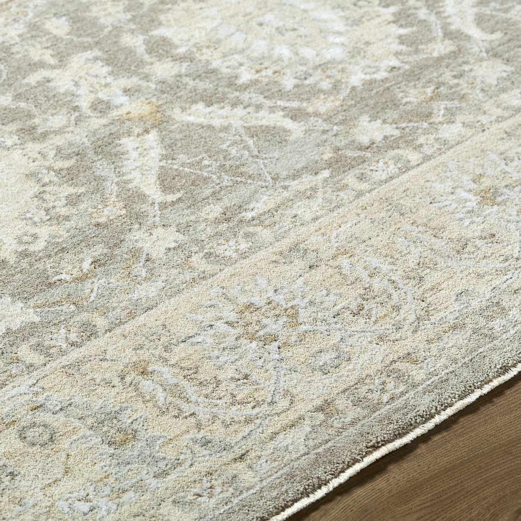 Hauteloom Bellington Living Room, Bedroom Area Rug - Neutral Traditional Bohemian Bordered - Gray, Cream, Beige, Brown - 7'10" x 10'2"