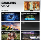 Samsung 55-Inch Class Neo QLED QN70F 4K Mini LED Smart TV (2025 Model) NQ4 AI Gen2 Processor  Quantum Matrix Technology Slim  Motion Xcelerator 144Hz  Samsung Vision AI  Alexa Built-in