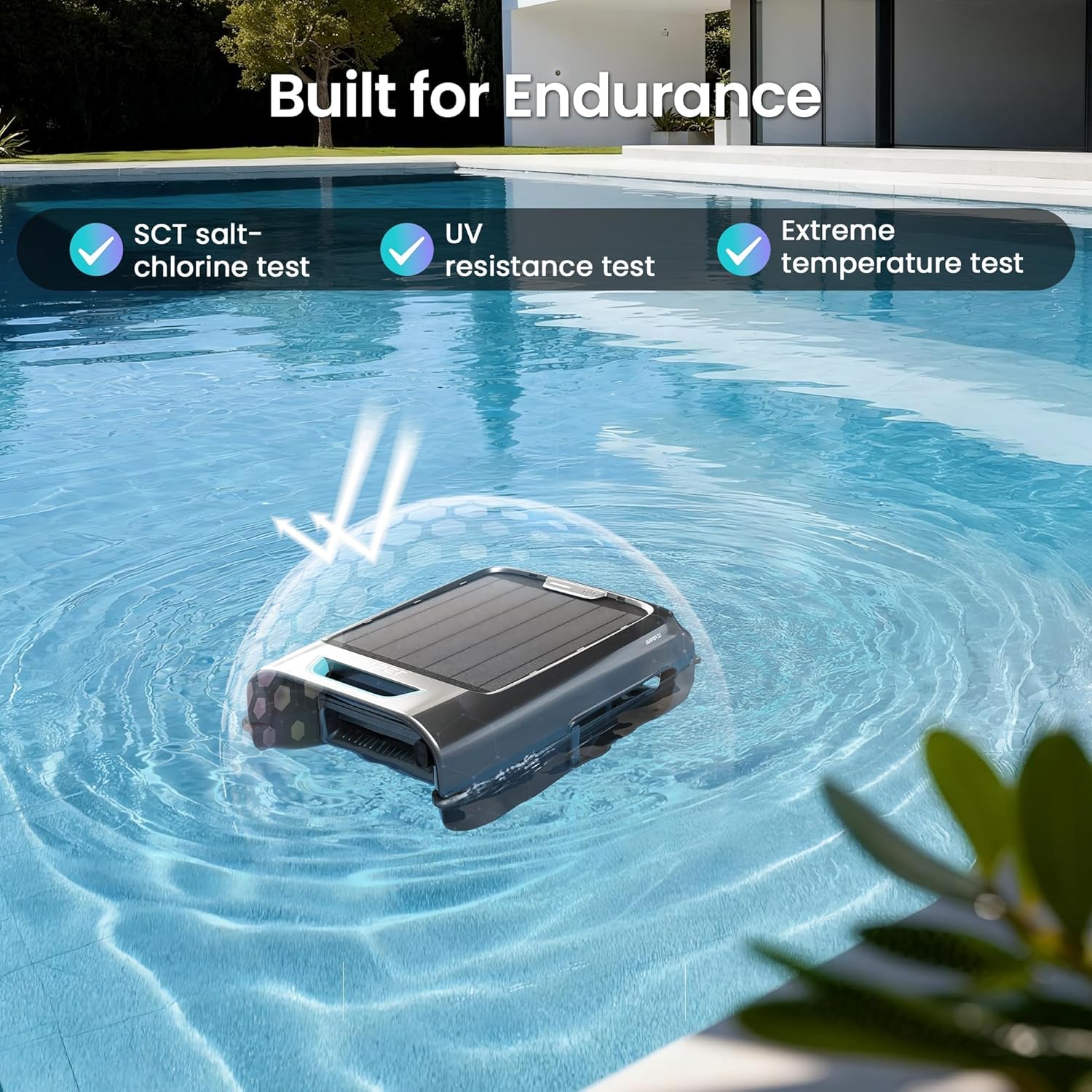 AIPER Surfer S2 Solar Powered Pool Surface Skimmer Robot with APP Support  24/7 Continuous Cleaning  Dual Charging Modes  Smart Obstacle Avoidance  150-um Filtration  OTA Upgrade