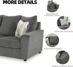 Signature Design by Ashley Stairatt Casual Sofa with Flared Arms, Gray