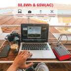 Portable Solar Generator 300W Power Station with Foldable 60W Solar Panel  Portable Power Bank 65W with DC AC Outlet 110V for Laptop Smart Device Home RV Outdoor Hiking Camping Adventure