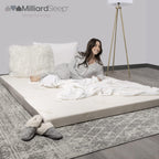 Milliard Trifold Mattress, Queen Size, 6 inch, Portable Foldable Mattress Queen with Memory Foam & Washable Cover, Tri-Folding Floor Bed, Camping, Fold Up Guest Bed, RV Travel, Sleepovers, 78" x 58"