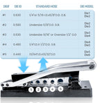 Heavy Duty Ferrule Crimping Tool, Standard Air Hose Repair kit with 5 Dies & 100 Ferrules Fittings