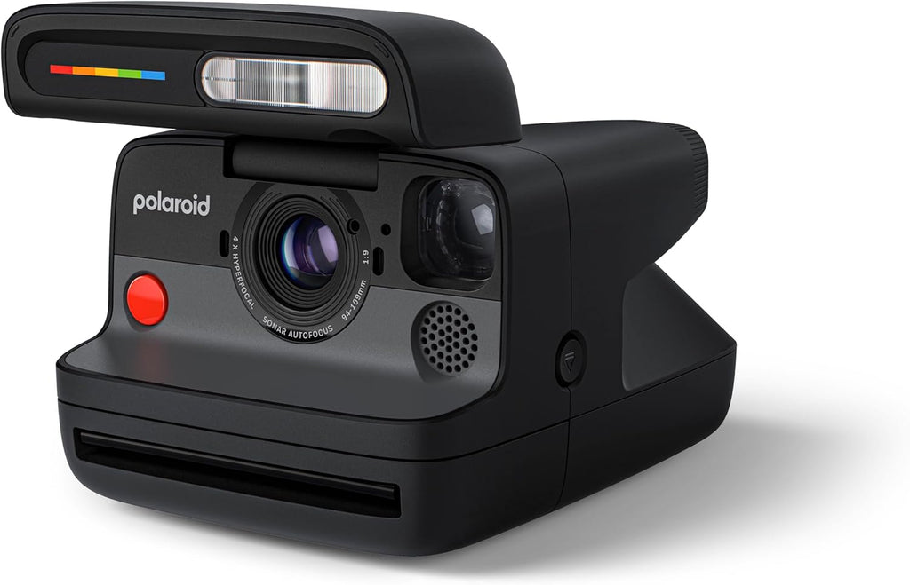 Polaroid Flip Instant Camera + Color Film Bundle (16 Photos Included) - Black (6565) - Hyperfocal 4-Lens System  Sonar autofocus  and Sence Analysis with Bluetooth paired Companion app