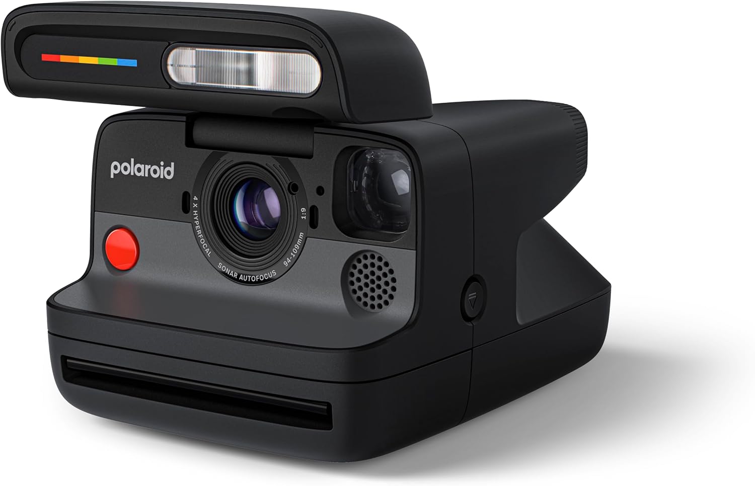 Polaroid Flip Instant Camera + Color Film Bundle (16 Photos Included) - Black (6565) - Hyperfocal 4-Lens System  Sonar autofocus  and Sence Analysis with Bluetooth paired Companion app