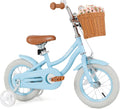 Olakids Kids Bike, 12 14 16 18 20 Inch Toddlers Bike with Training Wheels Rattan Basket Safety Bell Adjustable Seat and Handlebar, Children's Bicycle for Girls Boys