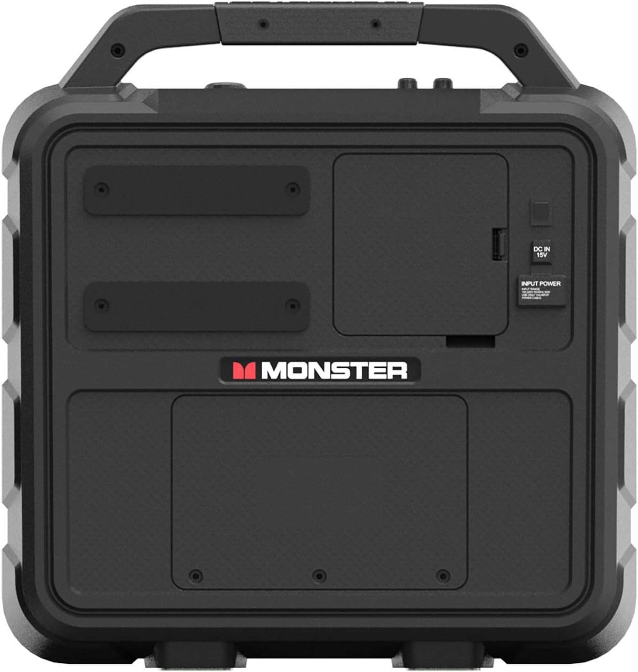 Monster Vision 2 | Portable Entertainment System with 15.6" 1080p Display & 60W Speakers | up to 25 Hours of Playtime | Dual HDMI Ports | Includes 3ft USB-C to HDMI Cable | Portable TV