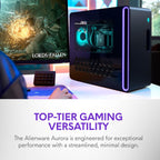 Alienware Aurora Gaming Desktop ACT1250 - Intel Core Ultra 7 265KF Processor  Liquid Cooled  NVIDIA GeForce RTX 5070  32GB DDR5 RAM  2TB SSD  1000W Platinum Rated PSU  Windows 11 Home - Clear Panel