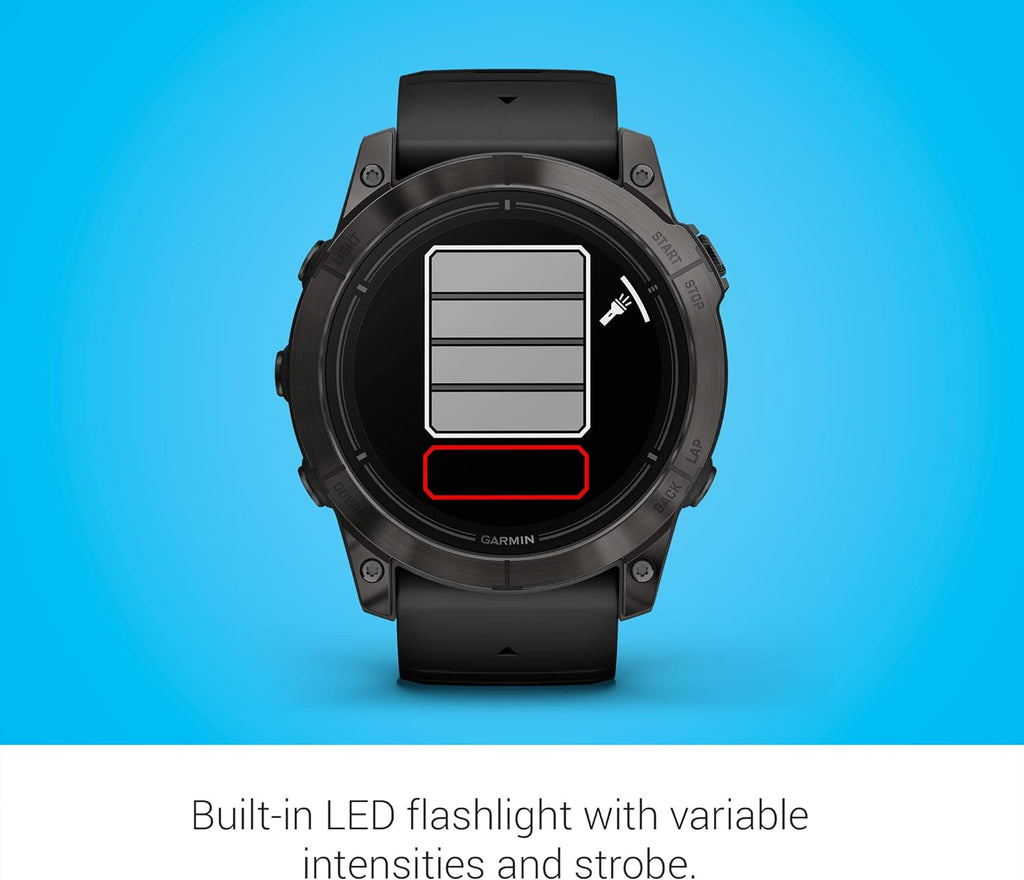 Garmin epix Pro (Gen 2) Sapphire Edition  51mm  High Performance Smartwatch  Advanced Training Technology  Built-in Flashlight  Black