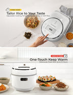CUCKOO Micom Rice Cooker 8-Cup Uncooked / 16-Cup Cooked with Nonstick Inner Pot, Large Rice Maker with 9 Menu Options, Fuzzy Logic Technology, Auto Clean Mode, LCD Display, White (CR-0810F)