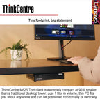 Lenovo ThinkCentre Micro Desktop  16GB DDR4 RAM  512GB SSD Drive  AMD Processor & Graphics  Dual-Display Support  Wi-Fi  Bluetooth  USB  RJ-45  Windows 11 Pro  Business-Grade  Home-Friendly