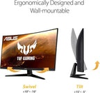 ASUS TUF 32 Inch Curved Gaming Monitor - QHD (2560 x 1440)  165Hz (Supports 144Hz)  1ms  Extreme Low Motion Blur  Speaker  FreeSync Premium  VESA Mountable  DisplayPort  HDMI - VG32VQ1B