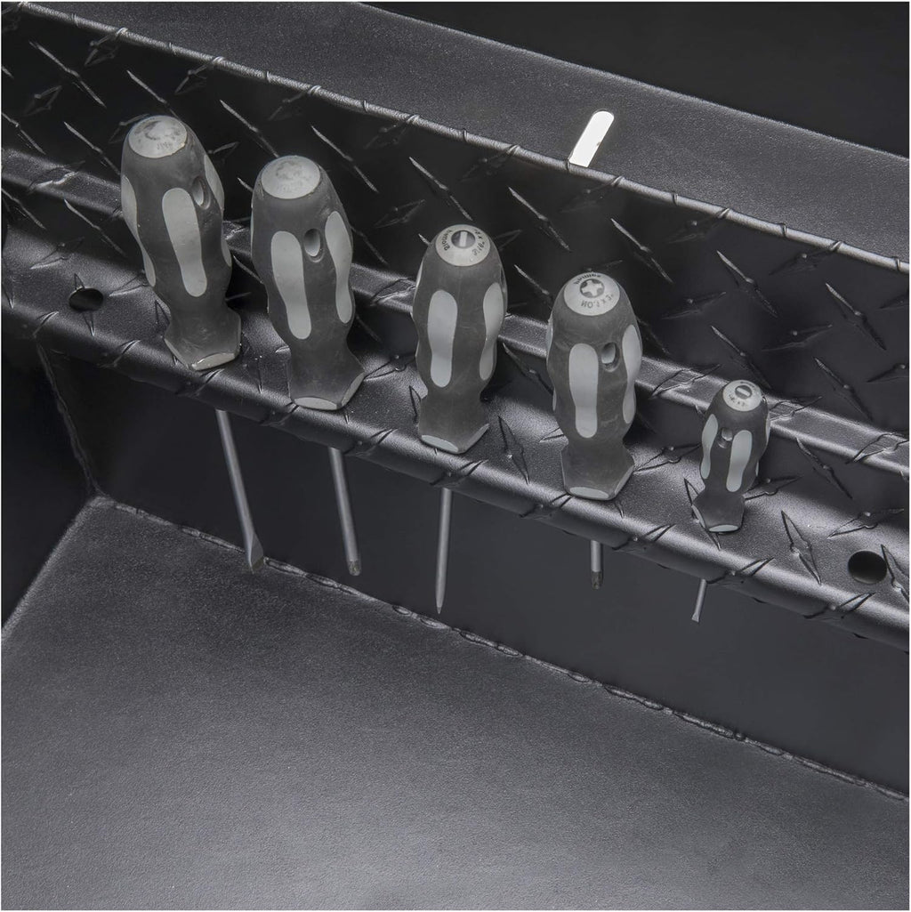 UWS EC10603 72-Inch Matte Black Heavy-Wall Aluminum Truck Tool Box with Low Profile, RigidCore Lid