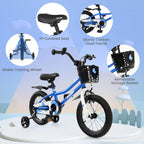 BABY JOY Kids Bike, 12 14 16 18 Inch Boys Girls Bike for 3-8 Years w/Training Wheels, 20 Inch Children Bicycle for 8+ Teens w/Kickstand, Handbrake, Coaster Brake & Removable Basket, Sporty Bicycle