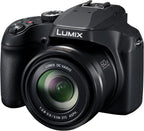 Panasonic LUMIX FZ80D Point and Shoot Digital Camera 4K Photo/Video Recording with Power Optical Image Stabilizer  Vlogging Camera with 60X Optical Zoom & 20-1200mm Wide-Angle Lens - DC-FZ80D
