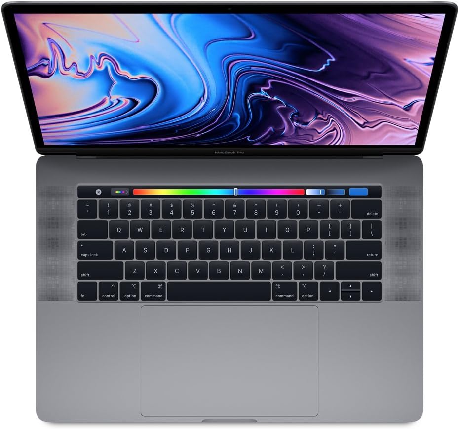 Apple 15.4in MacBook Pro Laptop (Retina  Touch Bar  2.6GHz 6-Core Intel Core i7  16GB RAM  512GB SSD Storage) Space Gray (MR942LL/A) (2018 Model) (Renewed)
