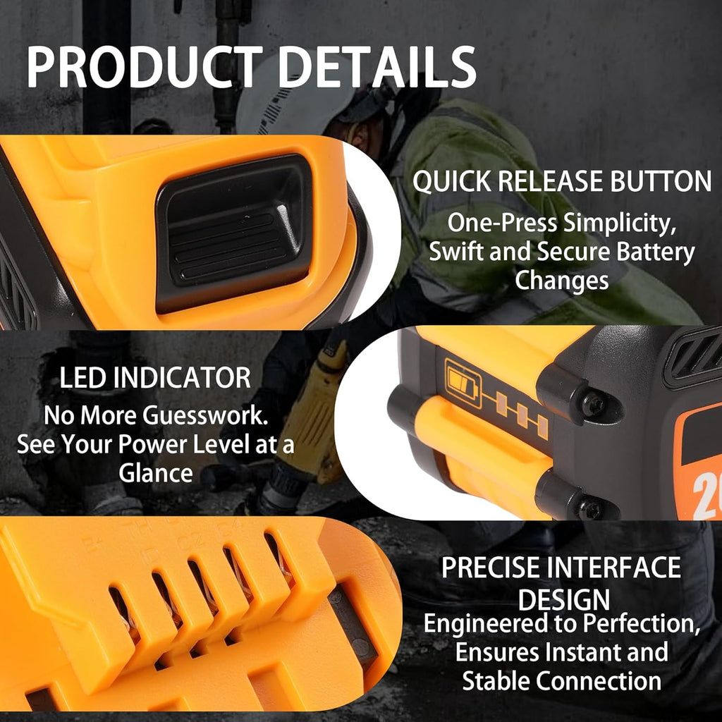 9Ah DCB609 Battery Replacement for Dewalt Flexvolt 20V/60V Max Lithium Ion Batteries