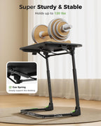 SAIJI Foldable TV Tray | Easy Folding Small Table, Height & Tilt Adjustable TV Trays for Eating, Working, Crafting - Sturdy TV Dinner Tables on Couch & Bed