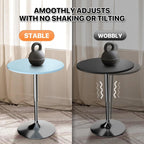 Magshion 23.5" Round Adjustable Height Bar Table, 27.5"-36" Range, 360° Swivel MDF Top Pub Table for Dining, Café, Cocktail, Blue