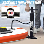 Inflatable Stand Up Paddle Board 10‘x30‘‘, Ultra-Light SUP Board with Backpack, Pump, Paddle, Coil Leash, 3 Fins, Repair Kit, Stable SUP with Non-Slip EVA Deck for Adults & Youth