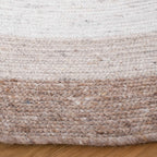SAFAVIEH Braided Collection Area Rug - 8' x 10' Oval, Beige & Ivory, Handmade Country Cottage Reversible Wool, Ideal for High Traffic Areas in Living Room, Bedroom (BRD903B)
