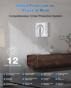 ECOVACS WINBOT W2 PRO Omni Portable Window Cleaning Robot with Multi-Functional Station, Charging While Working, Intelligent Cleaning with Triple Nozzle Water Sprayer, 12-Level Protection