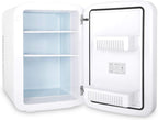 Cooluli Vibe Mini Fridge for Bedroom - With Cool Front Magnetic Whiteboard - 15L Portable Small Refrigerator for Travel, Car & Office Desk - Plug In Cooler & Warmer for Food, Drinks & Skincare (White)
