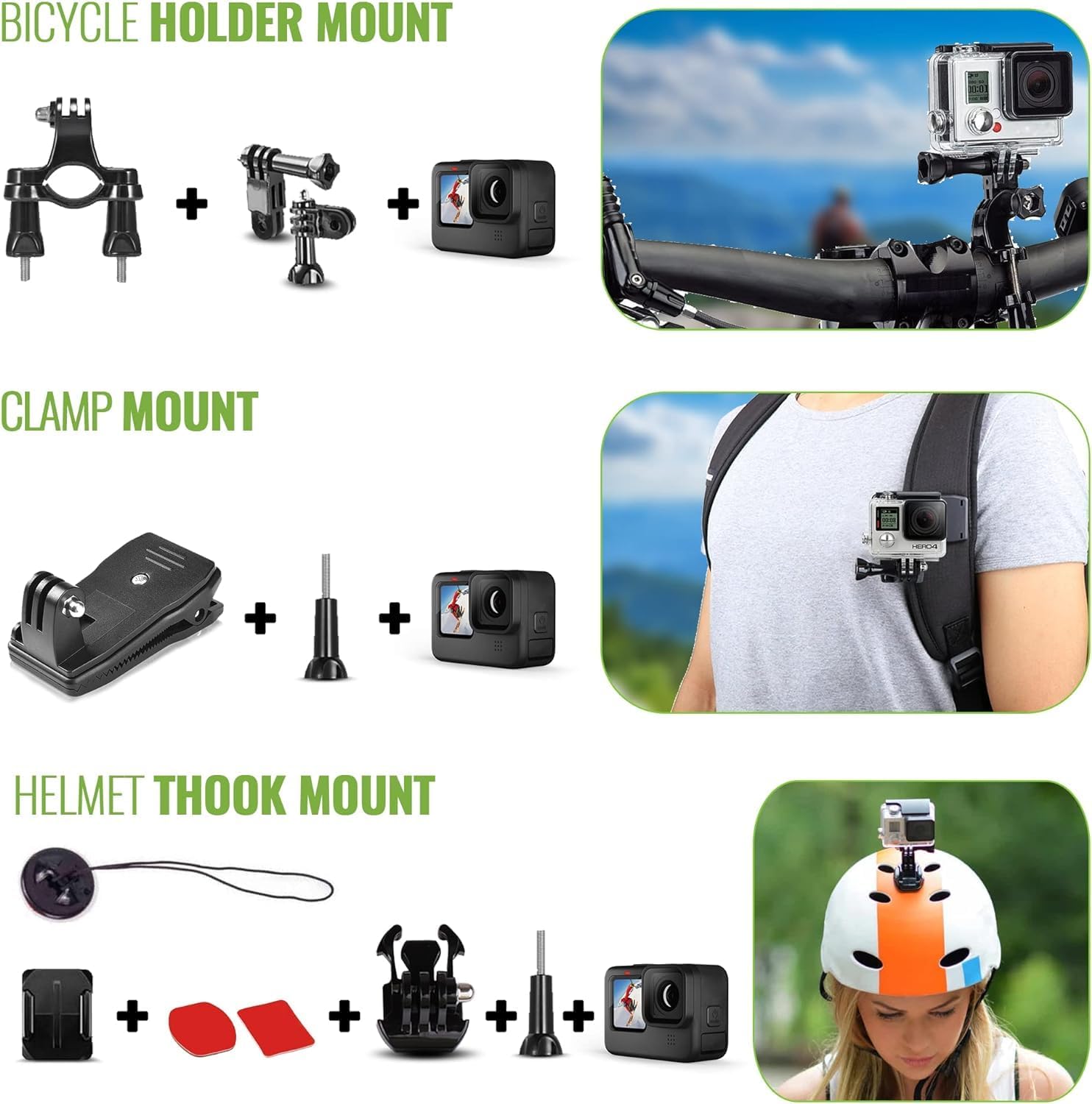 GoPro HERO13 (Hero 13) Black - Waterproof Action Camera with 5.3K HDR Video  27MP Photos  1/1.9" Image Sensor  Live Streaming  Webcam  Stabilization + 64GB Card & 50 Piece Accessory Kit - Bundle