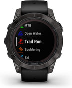 Garmin fēnix 7 Pro Sapphire Solar  Multisport GPS Smartwatch  Built-in Flashlight  Solar Charging Capability  Black  47 mm (Renewed)