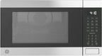 GE GCST10A1WSS 1.0 Cu Ft Convection Microwave Oven, 1050W Countertop Air Fry Microwave with Broil & Crisper Pan, Compact Stainless Steel Design