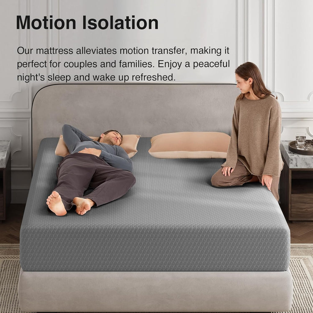 Novilla King Size Mattress, 12 Inch Memory Foam Mattress King for Cool Night Sleep & Pressure Relief, Thermally Balanced Foam Mattresses For Heat Dissipation, CertiPUR-US Certified Mattresses in a Box