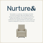 Nurture& The Porto Power Glider Recliner for Nursery | Modern Glider Chair with Power Recline | Built - in USB Charging Port | Space-Saving Design for Small Nurseries and Shared Spaces, Ivory